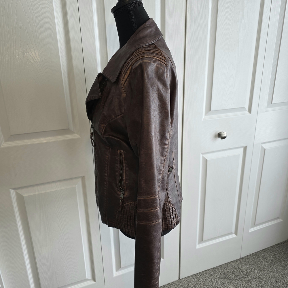 Maurices Dark Brown Leather Jacket - Picture 2 of 7